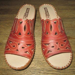 Womens Shoes Pikolinos Wedge Leather Sandals 37